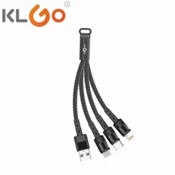 3в1 Кабел за бързо зареждане и трансфер на данни KLGO