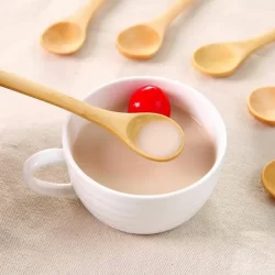 4 броя малки бамбукови лъжици, 4 броя
