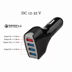 4 порта QC 3.0 адаптер за бързо зарядно за кола