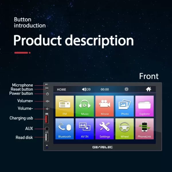 Мултимедиен плейър за кола, 2 DIN, Cobra 606s, 7″ HD Android