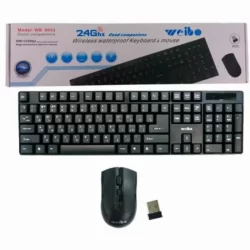 Безжична водоустойчива клавиатура и мишка 2.4Ghz Weibo WB-8033
