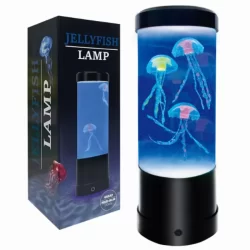 Декоративна  LED Лампа  Аквариум , с  2 броя Медузи, Захранвана от USB