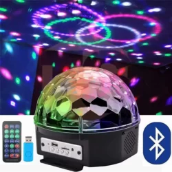 Диско LED лампа с тонколона и Bluetooth