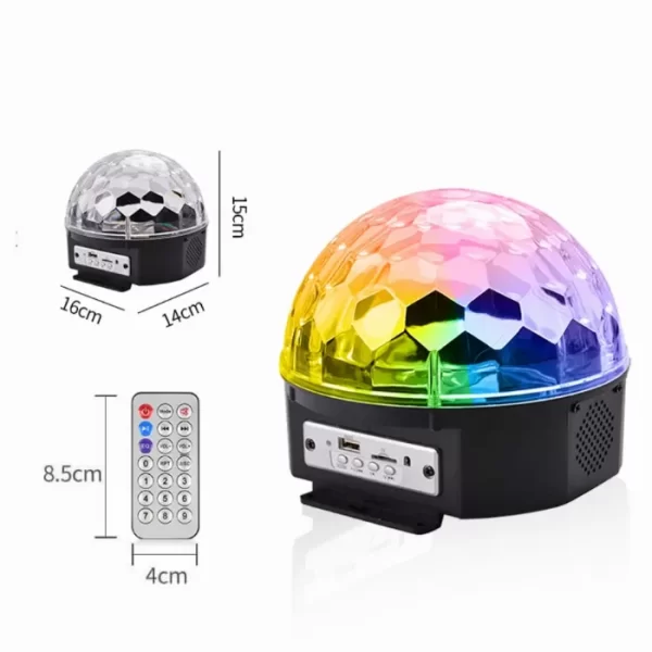 Диско LED лампа с тонколона и Bluetooth