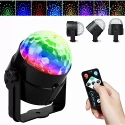Диско RGB Проектор с Дистанционно Управление и Звуков Сензор