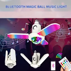 Достъпна Музикална Парти LED Лампа с 3 Лъча и Bluetooth Колонка