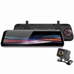 DVR 9.66inch FULL HD Видеорегистратор огледало с две камери