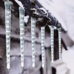 Двустранни LED висулки Падащ сняг | Коледни LED висулки ПАДАЩ СНЯГ 42см