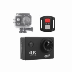 Екшън Камера/4K Ultra HD/2 инчов Дисплей/170° лещи/Водоустойчив/WiFi/Дистанционно/Пълен Комплект Аксесоари
