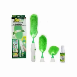 Eлектрическа четка за прах Go Duster, с 3 накрайника,ОЕМ, бял