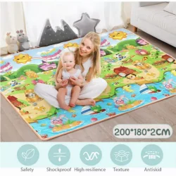 Голямо детско килимче с две лица 200x180см
