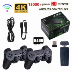 HDMI 4K Безжична игра за телевизор с 10 000 игри и два джойстика