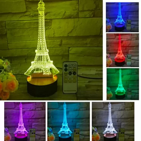 3D LED лампа Айфелова кула