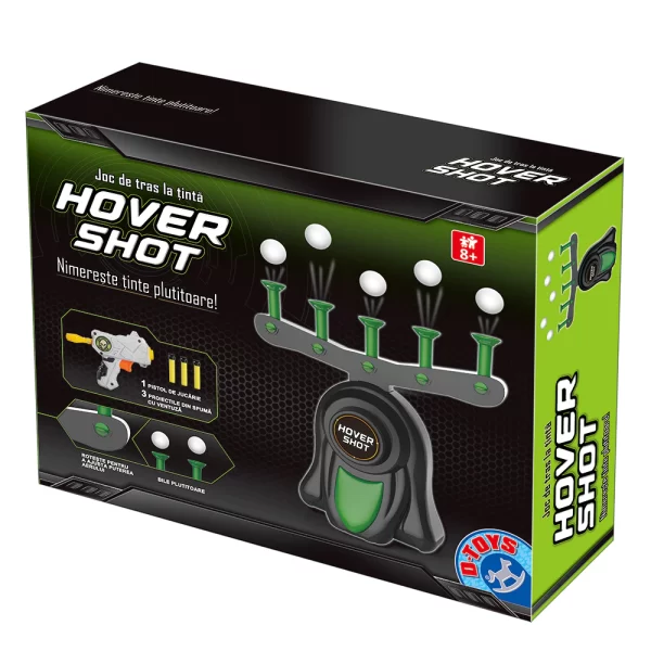 Играчка Hover Shot с летящи топчета и пистолет с мишени