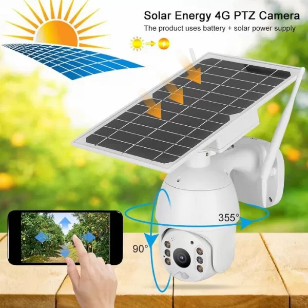 Камера за Видеонаблюдение с Вграден Соларен Панел, Full HD, Wifi
