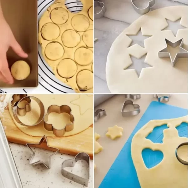 Комплект форми за бисквитки с геометрична форма