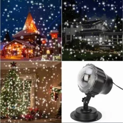 LED Диско Лампа Snow Flower за декорация | снежинки Snow Flower
