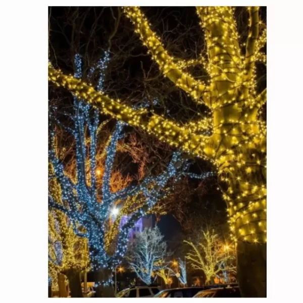 LED гирлянд с декоративни лампички, празнични светлини, макара 50 метра