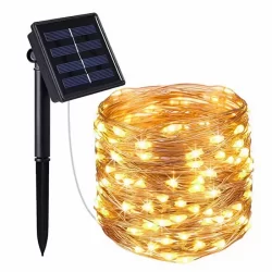 LED гирлянд със соларно захранване, 12м
