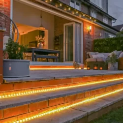 LED маркуч, 20м, Външен монтаж, 8 светлинни режима, Адаптор 220V
