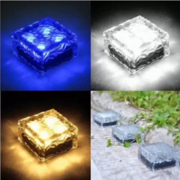 LED соларно светещо кубче за външно осветление