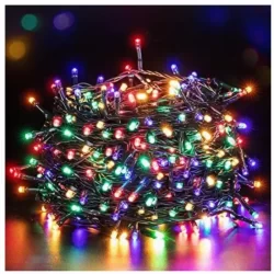 Многоцветни коледни лампички 10м, 100 LED светлини