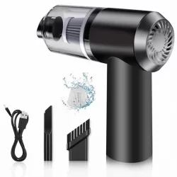 Преносима Безжична Прахосмукачка 120W | Мощна Акумулаторна Мини Прахосмукачка за Дома и Колата 2в1
