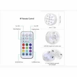 RGB потопяеми LED светлини | Водоустойчива цветна лампа за чай