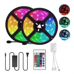 самозалепваща лед лента | Комплект 2 Броя RGB LED Самозалепваща Лента, 10 метра