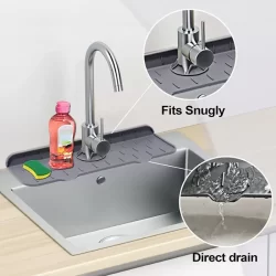 Силиконова подложка за мивка с улеи за оттичане на водата