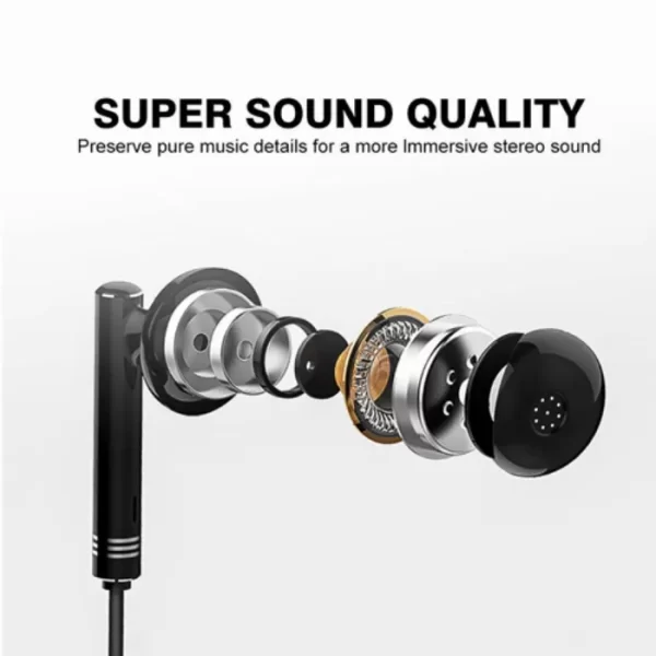 Слушалки KIN K98 с микрофон/KIN BASS Metal Stereo Earphone with MIC