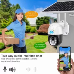 Соларна Безжична Въртяща се Камера със SIM карта, 4G, WIFI, 3MP