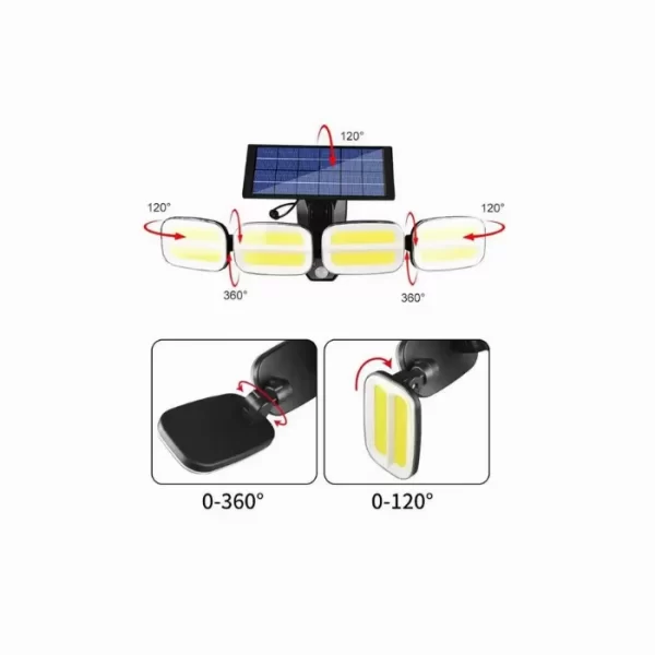 Соларна система с 4 LED лампи COB
