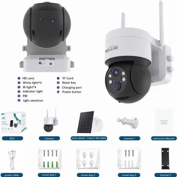 Соларна WiFi Камера, 5 Megapixel