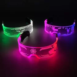 Светещи LED неонови цветни парти очила