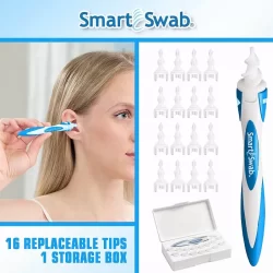 Удобна спирала за почистване на уши Smart Swab, 16 бр. резервни накрайници
