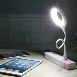 USB лампа за лаптоп - бял цвят