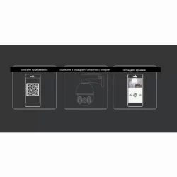 Външна 5MP Wifi камера за домашна сигурност с 8X оптично увеличение, черна