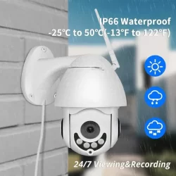 Външна PTZ WiFi FULL HD Камера 360° Водоустойчива 5MP 1080P