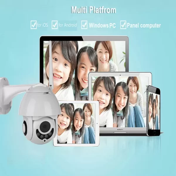 Външна PTZ WiFi FULL HD Камера 360° Водоустойчива 5MP 1080P
