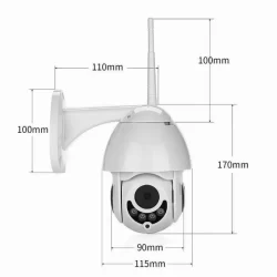 Външна PTZ WiFi FULL HD Камера 360° Водоустойчива 5MP 1080P