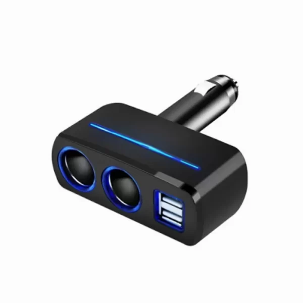 Зарядно за кола OLESSON 120W 1 to 2 Cigarette Lighter Sockets + Dual USB Car Charger